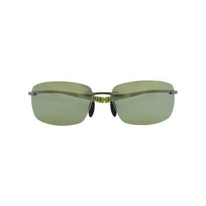 Maui Jim Shield-Frame Titanium Sunglasses Grey Unisex-Adult